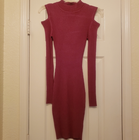 Mauve Sweater Dress - Picture 2 of 4